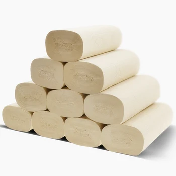 

Home Bath Skin Friendly Unbleached Household Supplies Virgin Wood Pulp Absorbent Daily Use Bamboo Toilet Paper Thickened Kitchen