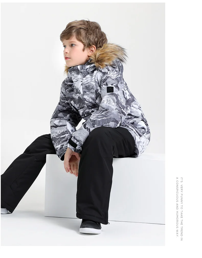 SMN/куртка для сноуборда для мальчиков; детская зимняя водонепроницаемая Лыжная куртка; ветронепроницаемая дышащая теплая спортивная одежда для улицы; Детское пальто