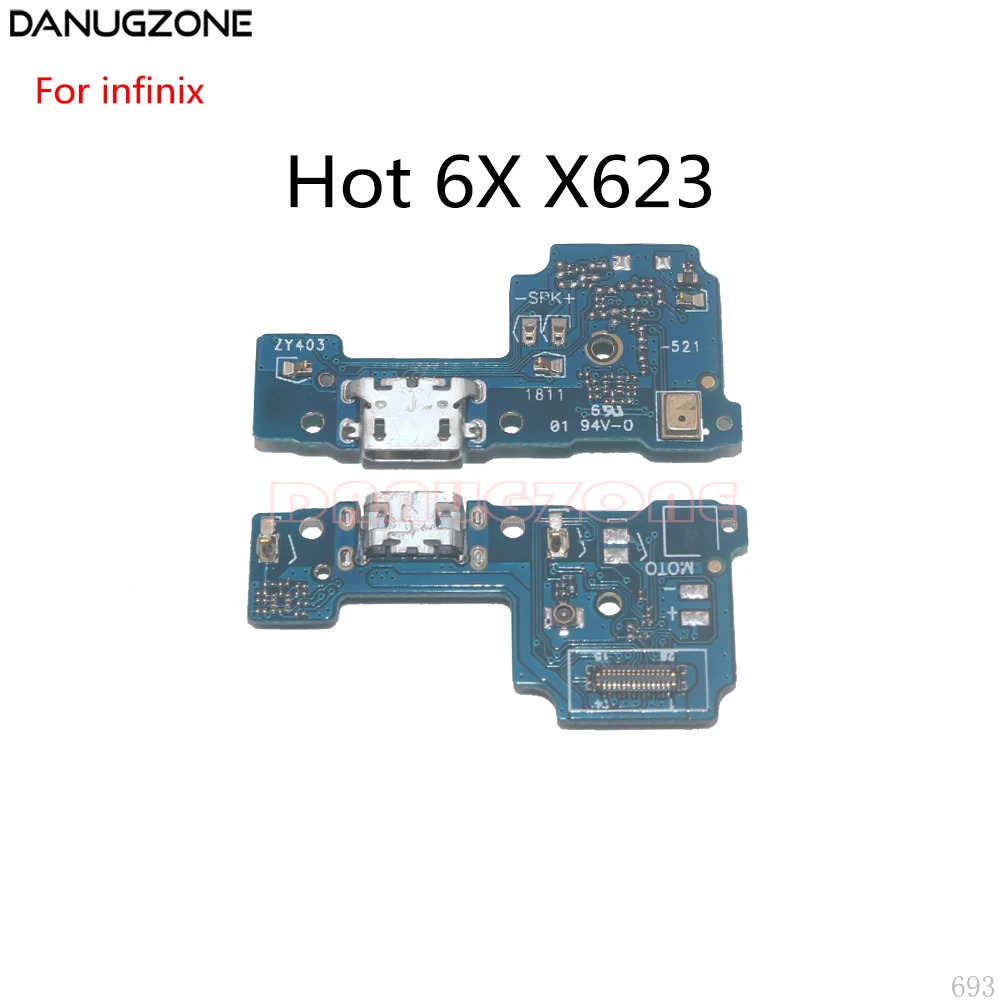 Usb-порт для зарядки док-станция разъем плата гибкий кабель infinix Hot 6X X623 | Мобильные