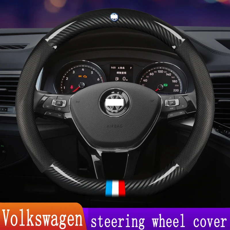 Чехол для руля Volkswagen Tiguan Passat Touron Sagitar Magotan Lingdu Bora Jetta кожаный чехол из углеродного