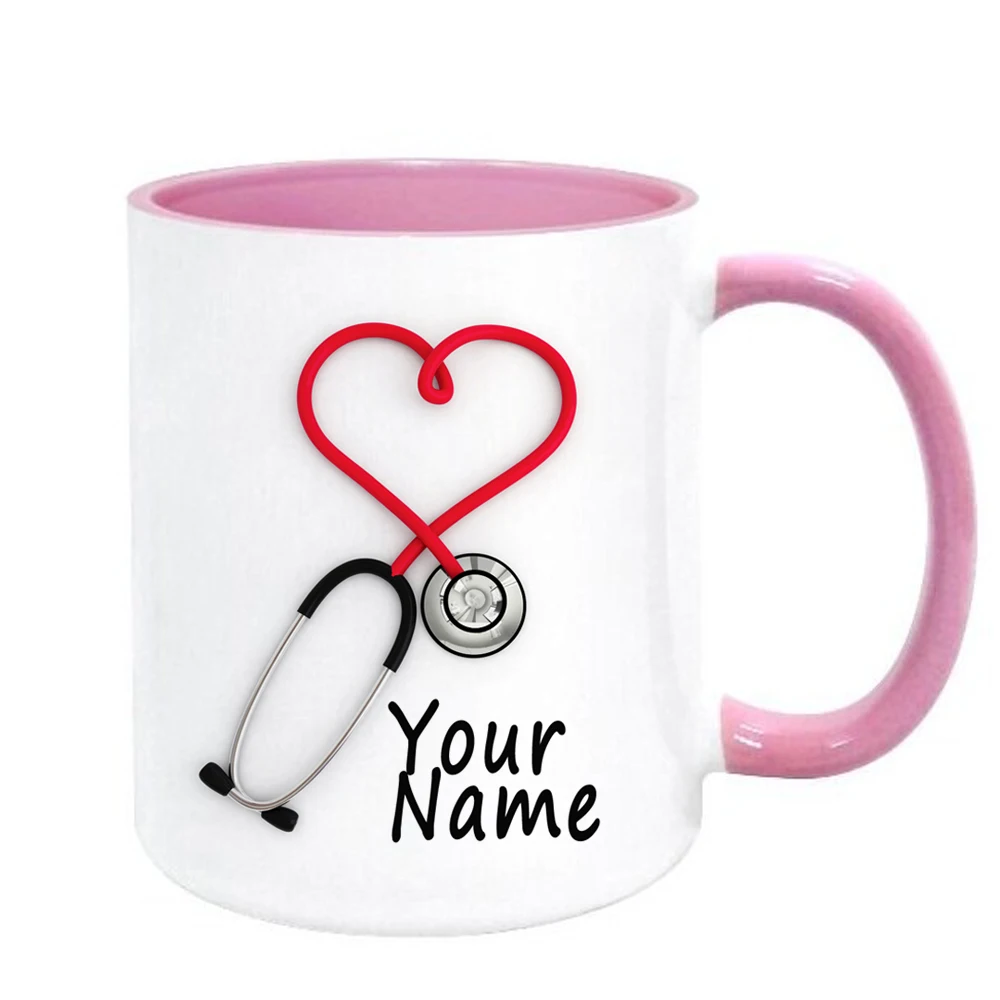 Funny Stethoscope Name World's Best Bir... Nurse Practitioner Mug Personalized 