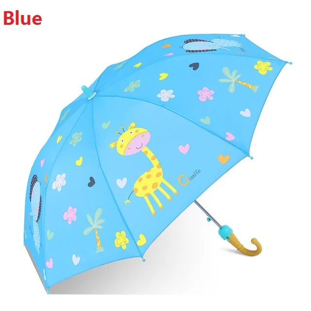 Blue Детский зонт с героями мультфильмов 2019NEW DIY горячее качество ручной открытый неавтоматический ветростойкий складной ветрозащитный дождевик покрытие путешествия - Цвет: Blue