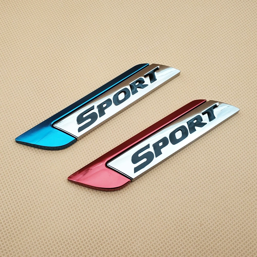 

Pair Auto Emblem Metal SPORT Version Side Wing Car Badge Sticker Trunk Decal
