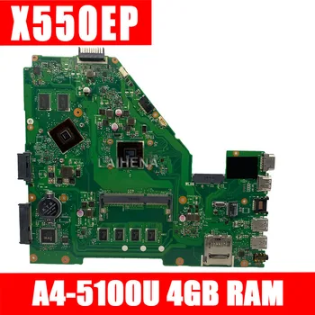 

X550EP Laptop motherboard for ASUS X550WE X550W X552W Test original mainboard 4G RAM Radeon R3 A4-5100/A4-6210