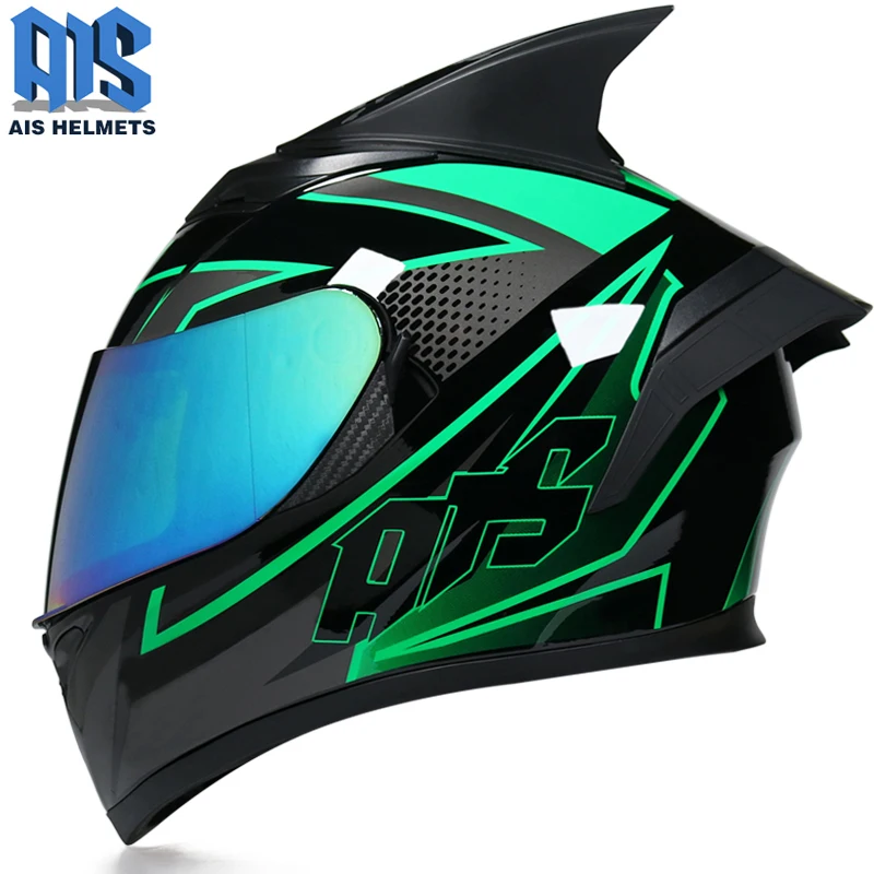Casco Moto Casco Moto Modulare Con Visiera Parasole Interna Sicurezza Doppia Lente Racing Integrale Casco Casco Moto