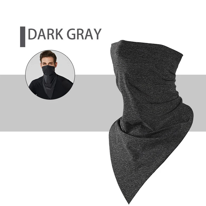 Dark gray Уличная маска для лица дышащая бесшовная вискозная Солнцезащитная маска от пыли банданы для катания на лыжах THJ99 - Цвет: Dark gray
