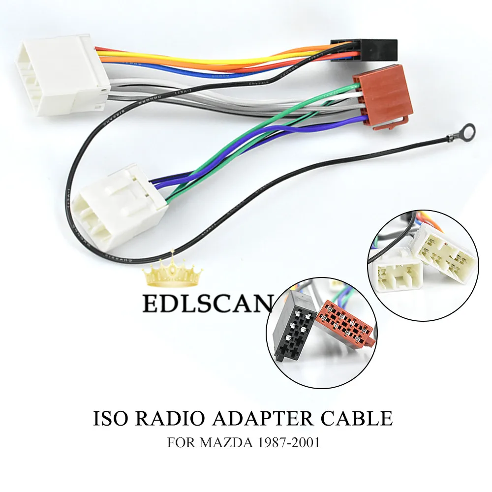 EDLSCAN для Mazda Autostereo iso радио Кабельный Жгут адаптер подключения 12-016