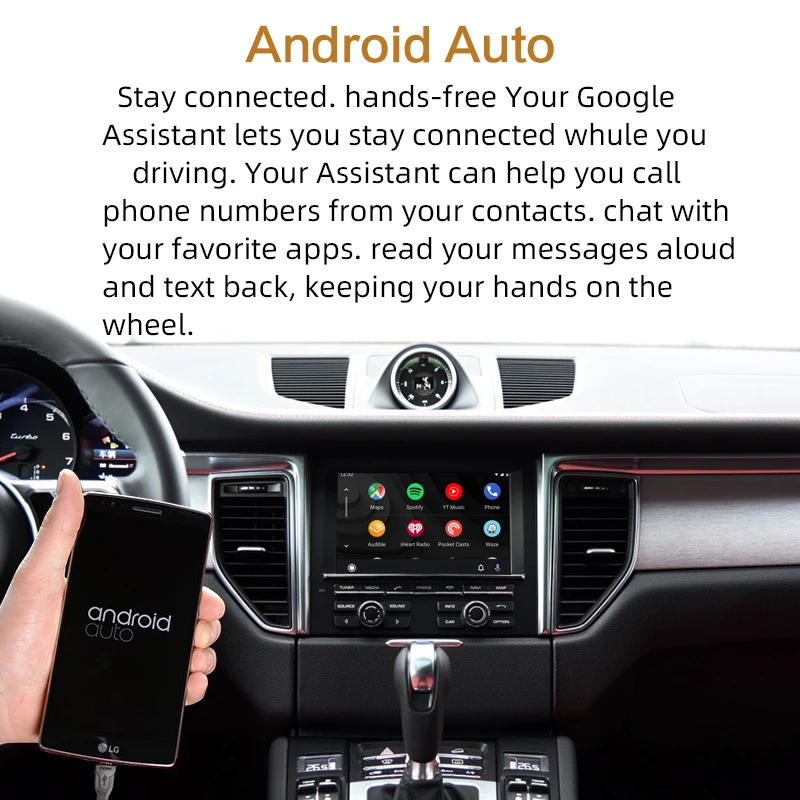 Sinairyu OEM Wireless Apple CarPlay for Porsche PCM 3.1 Android Auto Cayenne Macan Cayman Panamera Boxster 718 991 911 Car play