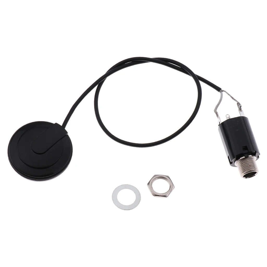 Piezo Pickup Transducer With 6.35mm Jack For Acoustic Guitar Violin Ukulele