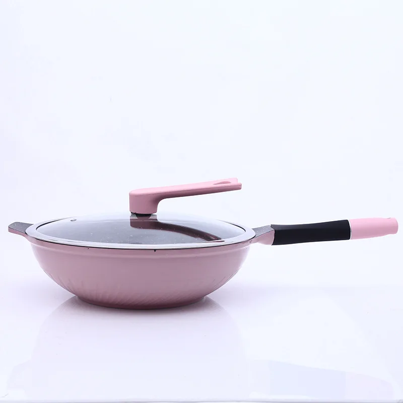 Maifan stone wok no oily fume pan frying pan non-stick frying steak induction cooker general
