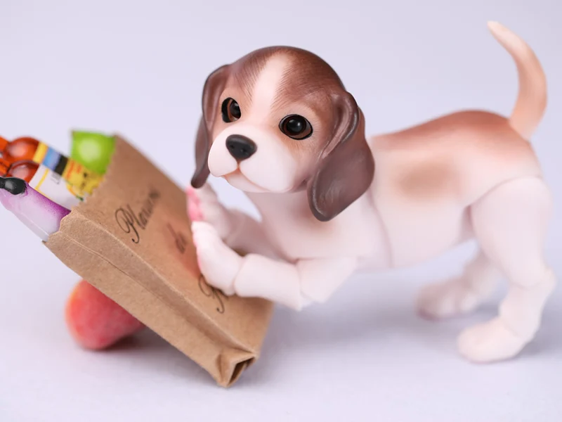 1/8 BJD кукла милый питомец щенок мини Собака BJD/SD смола фигурка кукла модель игрушка подарок. В комплект не входит одежда, обувь, парик A0110petbeaglapuppy