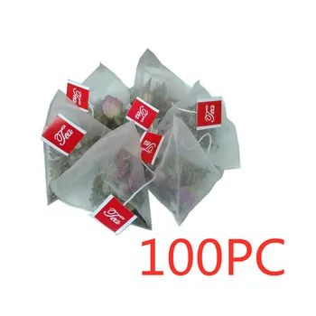 

100pcs/lot New Nylon Empty Tea Infuser Bag Herb Spice Filter Strainer Bags With String Household Teabags 5*6cm 5.6*7cm 6.5*8cm