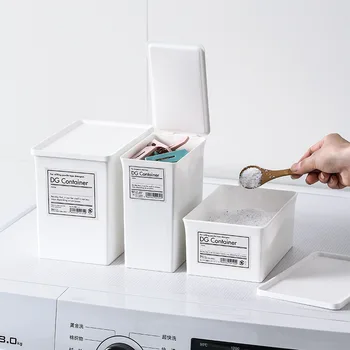 

Household Lotion Storage Box Laundry Gel Beads Washing Powder Replacement Box Small Storage Sorting Box with Lid Dustproof