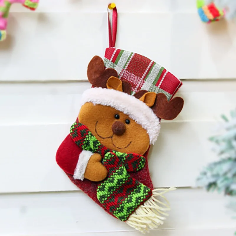 Домашнее украшение рождественские чулки милые конфеты подарочная сумка Новинка Санта-Клаус рождественские украшения