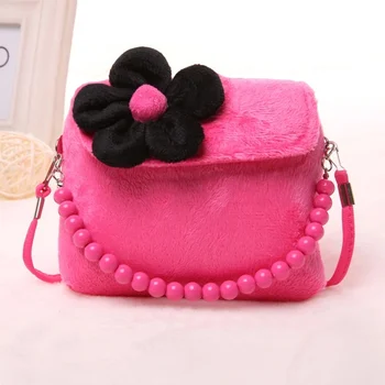 

Fashion Kids Baby Girls Purses Princess Handbag Cute Pearl Flowers Shoulder Mini Bags 14*12*4CM