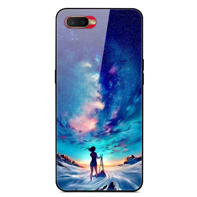 Бордовый Для Coque Oppo RX17 Neo чехол из закаленного стекла твердая задняя крышка для OPPO RX17 Neo CPH1893 RX17Neo RX 17 Neo чехол силиконовый бампер - Цвет: Бордовый