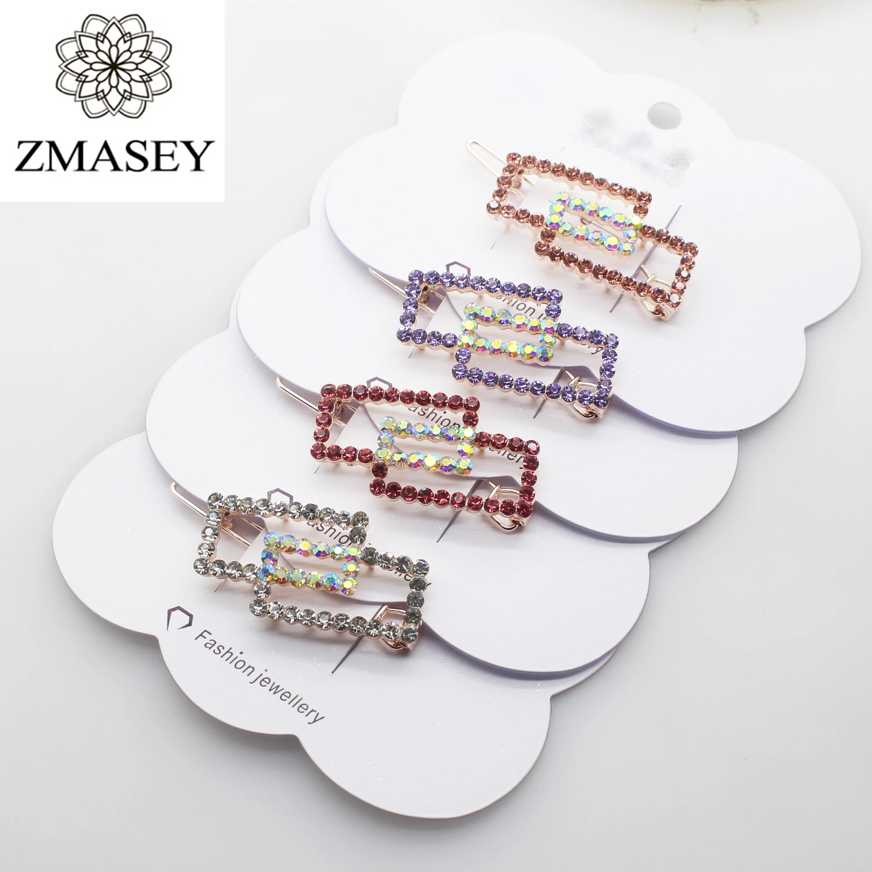 ZMASEY 1 шт. высококачественная металлическая заколка для волос с кристаллами Модные женские заколки для волос заколка шпилька аксессуары для волос