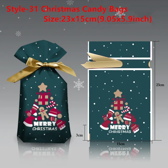 31 Bags Christmas 2022 5Pcs New Year 2022 Christmas Candy Packaging Santa Gift Bag Xmas Plastic Bag  Christmas Decorations For Home Navidad 2021 Gift|Stockings & Gift Holders|  - Aliexpress