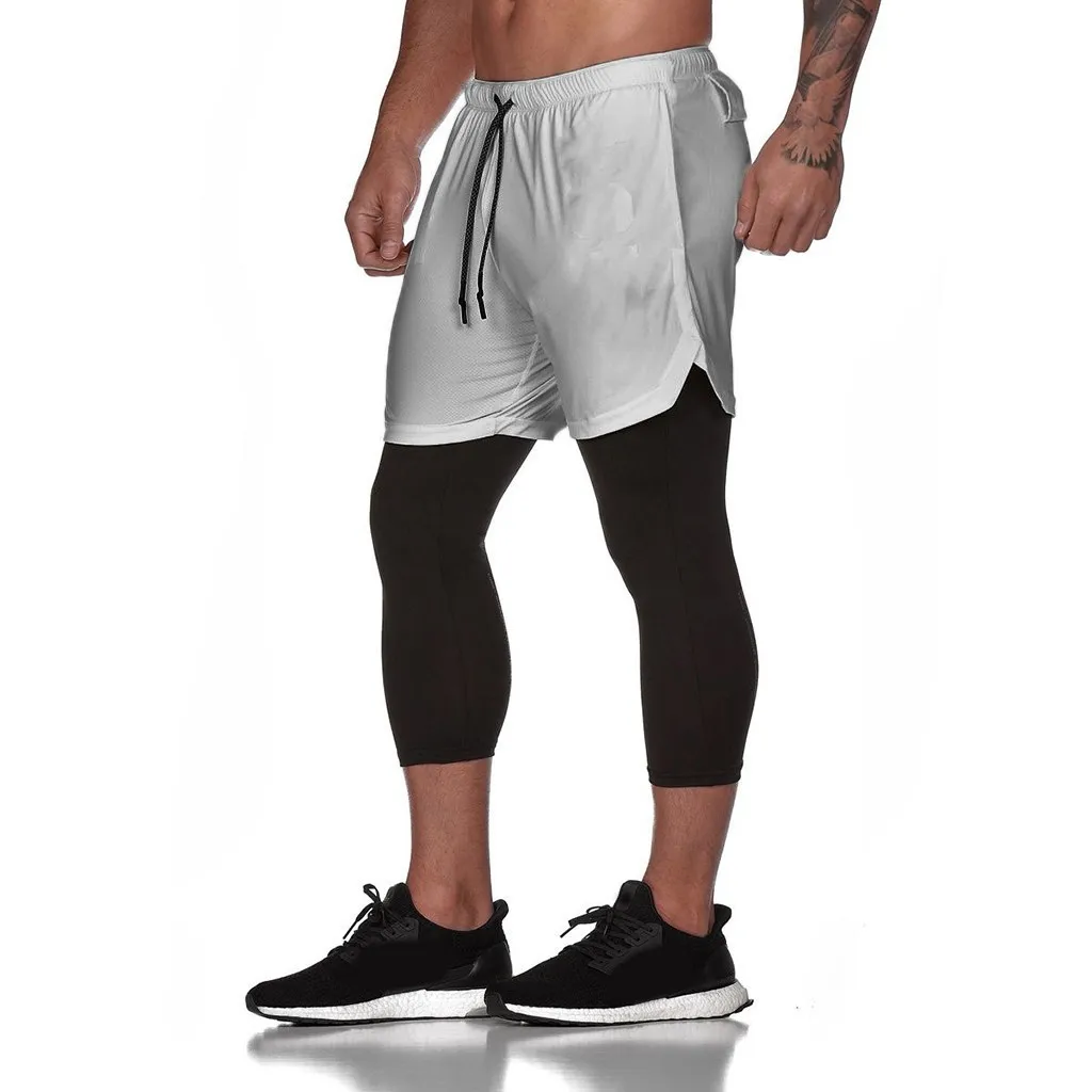 Мужская мода стиль спортивны фитнес штаны с внутренним карманом Фитнес Брюки