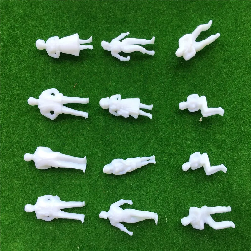 100pcs 1:50 Architecture Model Maker Miniature White Figures Architectural Model Human Scale ABS Plastic People 4
