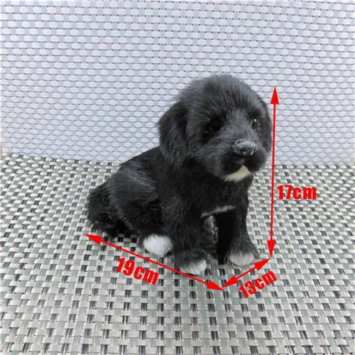 Fancytrader Cute Lifelike Animal Black Dog Plush Toy Realistic Dogs Decoration Gift 2 Models Simulation Newfoundland Dog Toy  (9)