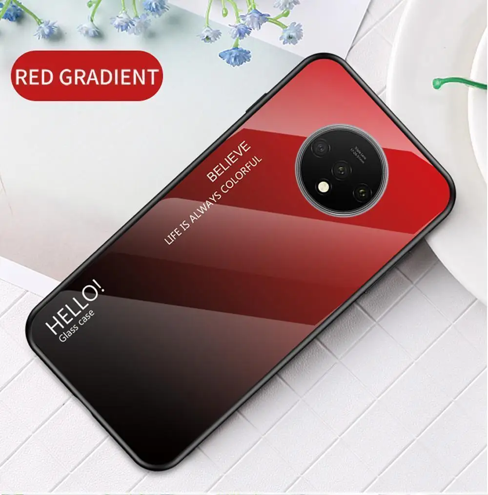 Блестящий чехол с лазерным градиентом для Oneplus 6 6T жесткий защитный из