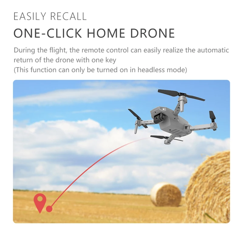 E88 складной 4K мини Дрон с радиоуправляемым квадрокоптером Wi Fi FPV широкоугольная HD