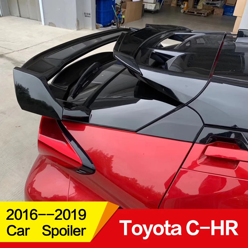 

Use for Toyota C-HR roof spoiler high quality ABS plastic 2016 17 18 19 year customize color DIY paint glass rear spoiler