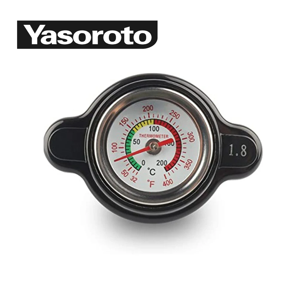 

High pressure radiator cap cover with thermometer,1.8 bar radiator cover for Honda, Kawasaki, Suzuki, Yamaha,Northstar Ranger
