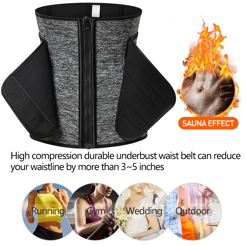 Неопреновый формирователь тела утягивающий пояс Gaine Amincissante Ventre Sauna Sweat Shapewear женский пояс для тренировок со стальными костями