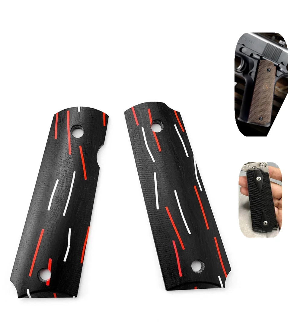 1 пара профессиональных ручных ручек G10 с узором в дамасском стиле материал-патч