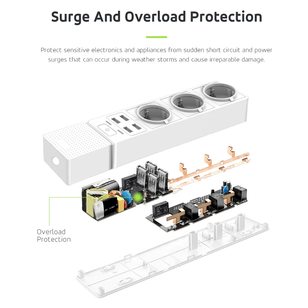 Wifi Smart power Strip Защита от перенапряжения электрический удлинитель с usb-гнездами пульт дистанционного управления с Homekit Siri Alexa Google Home