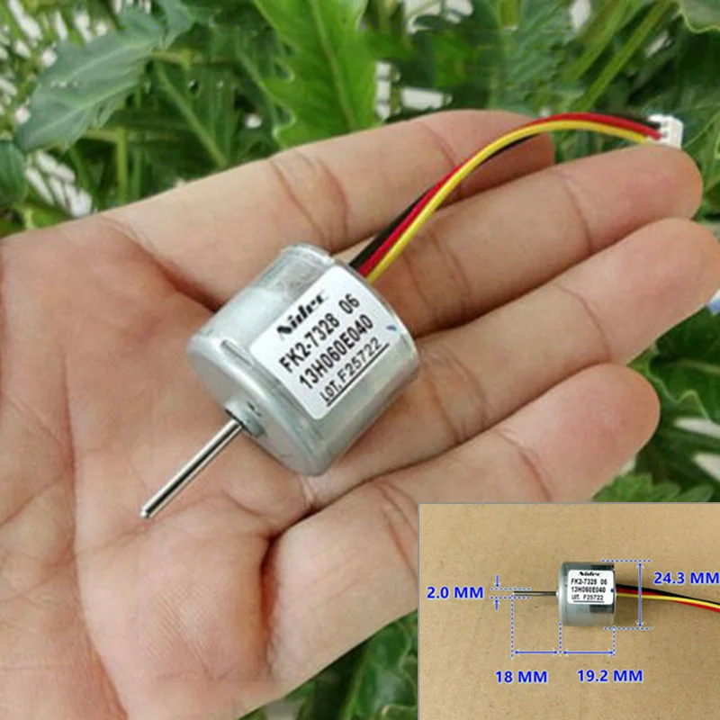 Nidec FK2 7328 13H060E040 DC12V 24V 18V микро 24 мм бесщеточный электродвигатель 3 жильный CCW