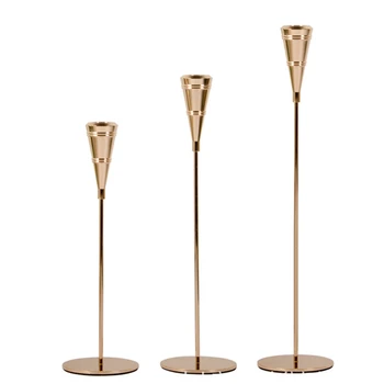 

3Pcs/Set Candle Holders Stand Party Holder Candlestick Luxury Table Home Decoration Gold