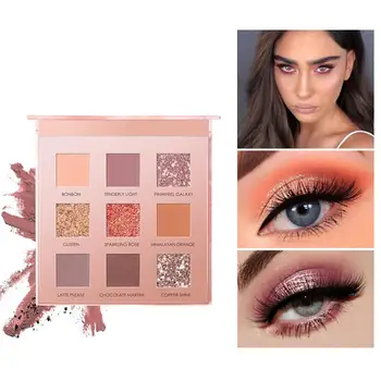 

9 Colors Eyeshadow Pallete Matte Pearlescent Powder Pigment Eyeshadow Palette Cosmetic Sunrise Eye Shadow