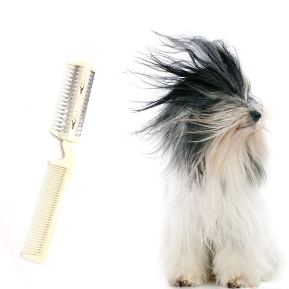 Профессиональная стрижка волос для домашних животных, бритва, гребень для стрижки, лезвия, истончение, ножницы для собак, кошек, парикмахерский инструмент, высокое качество