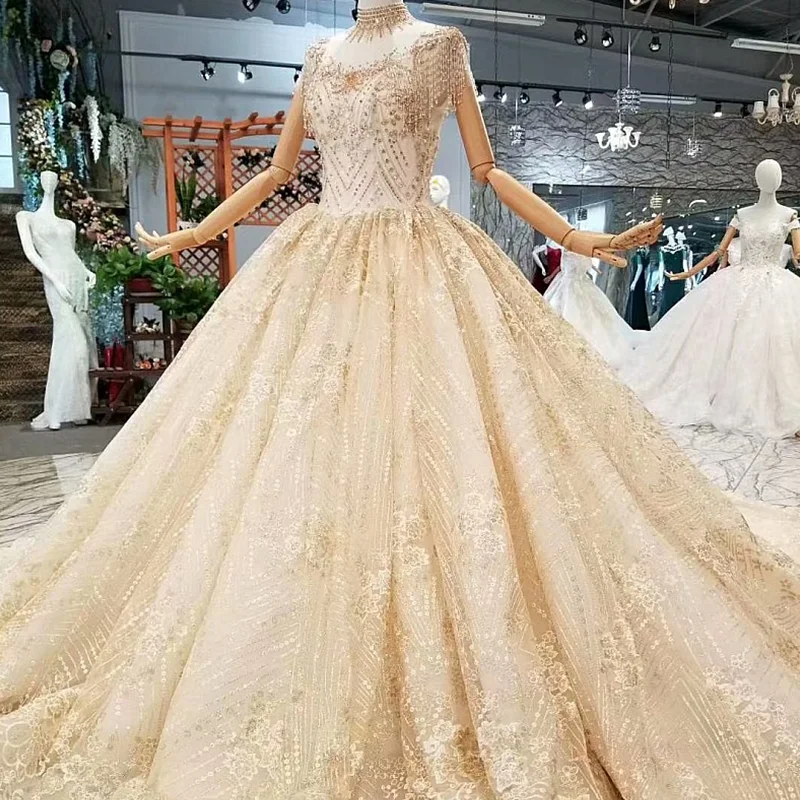 LS012477 роскошные длинные вечерние платья dubai золотые кружевные бусины с капюшоном