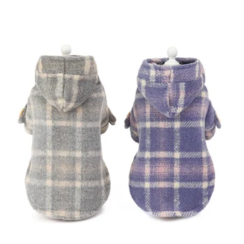 

Padded Woolen Trench Autumn Winter Pet Clothes For Dogs Coat High Quality Pets Dog Clothes Winter Thicken Hoodies Jacket