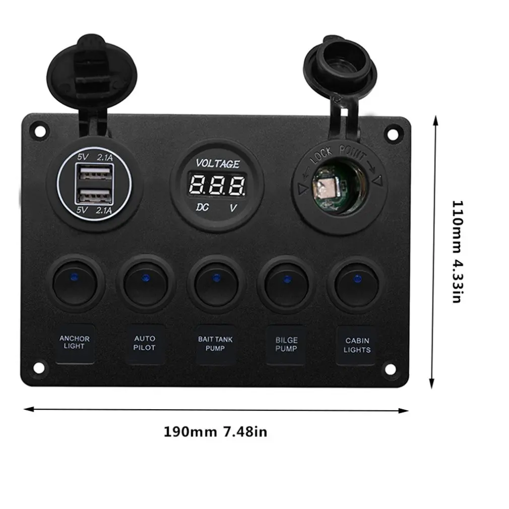 CS-666A1Waterproof авто лодка морской светодиодный кулисный переключатель Панель