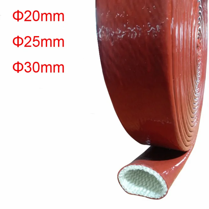 20mm 25mm 30mm Silicone Rubber Insulated Tube Fire Heat Resistant Pipe
