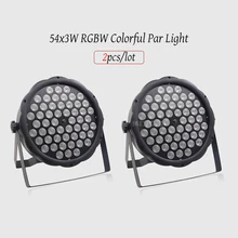2 блока/лот 54X3W RGBW светодиодный светильник Par DMX512 светодиодные лампы контроллера светильник s, диско светильник s DJ оборудование