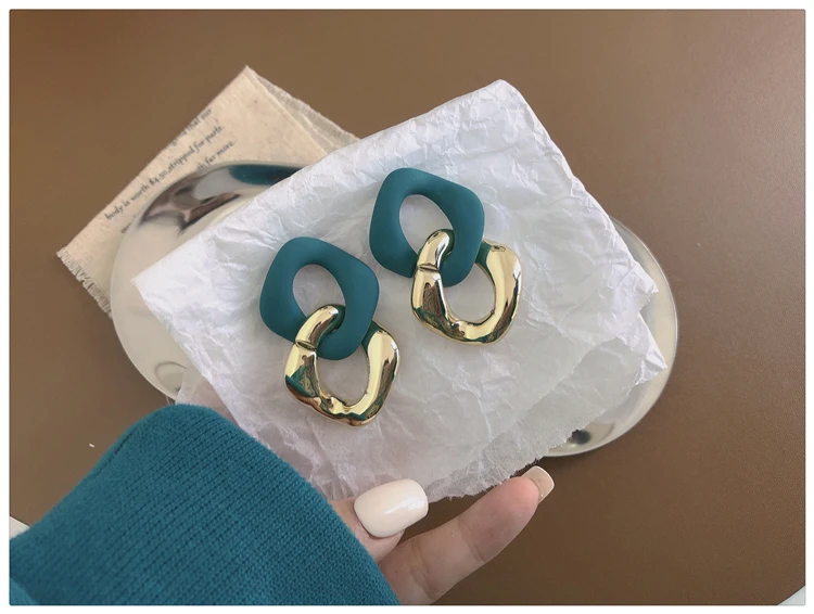 WYBU Super Beautiful Lake Blue Earrings Ins Popular Earrings for Women 2021 New Design Ear Drop Jewelry