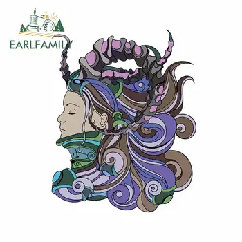 

EARLFAMILY 13cm x 10.3cm Car Styling for Art Girl Graphics Car Stickers Fun Car Decals Vinyl Car Wrap Body Windshield Sticker