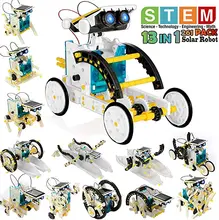 Caule 12-em-1 educação robô solar brinquedos diy edifício ciência experimento kit para crianças idade 8-12 solar alimentado por kits de robô sol