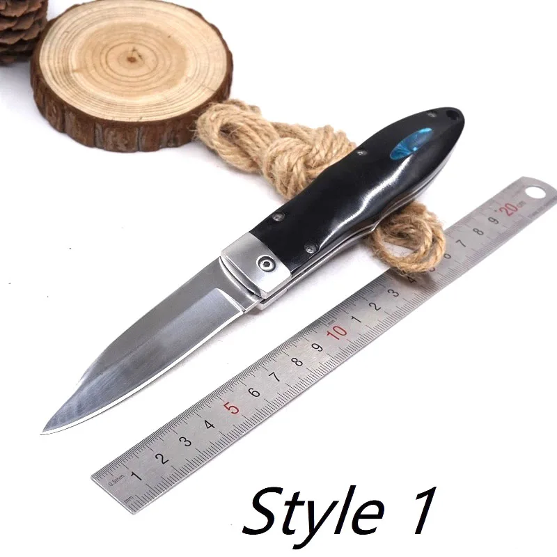 Style 1 Складной карманный нож тактические ножи для выживания на открытом воздухе Кемпинг Охота многофункциональный инструмент со вставными ножами 7CR18MOV лезвие деревянная ручка EDC Спасательный Инструмент - Цвет: Style 1