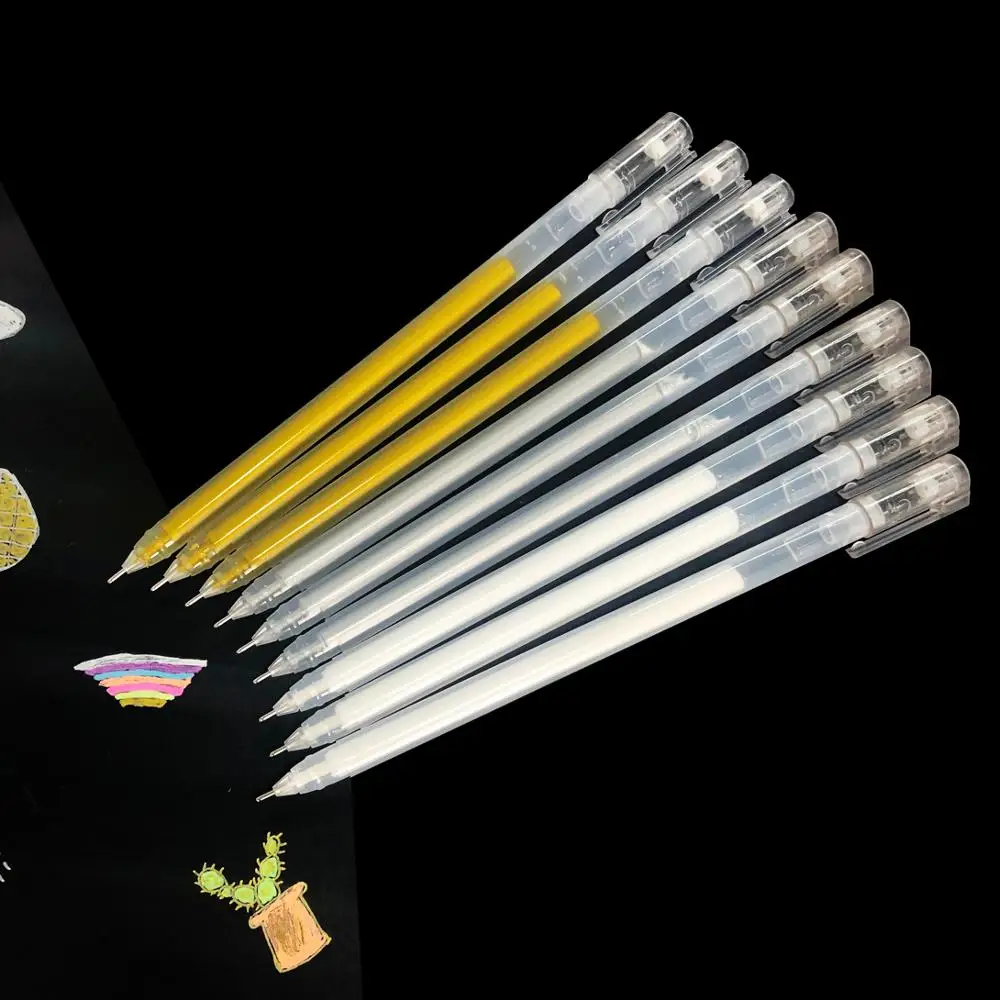 

3Pc/Lot Large Capacity Fine Tip White Gel Pen 0.6mm Highlighter Marker Pen Sketch Drawing Art Markers Comic Design Art Supplies
