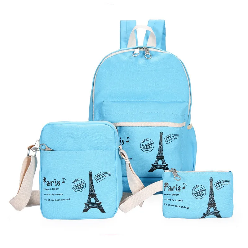 3 шт./комплект холщовый рюкзак для девочек подростков|quality school bags|school bagsschool bags for |