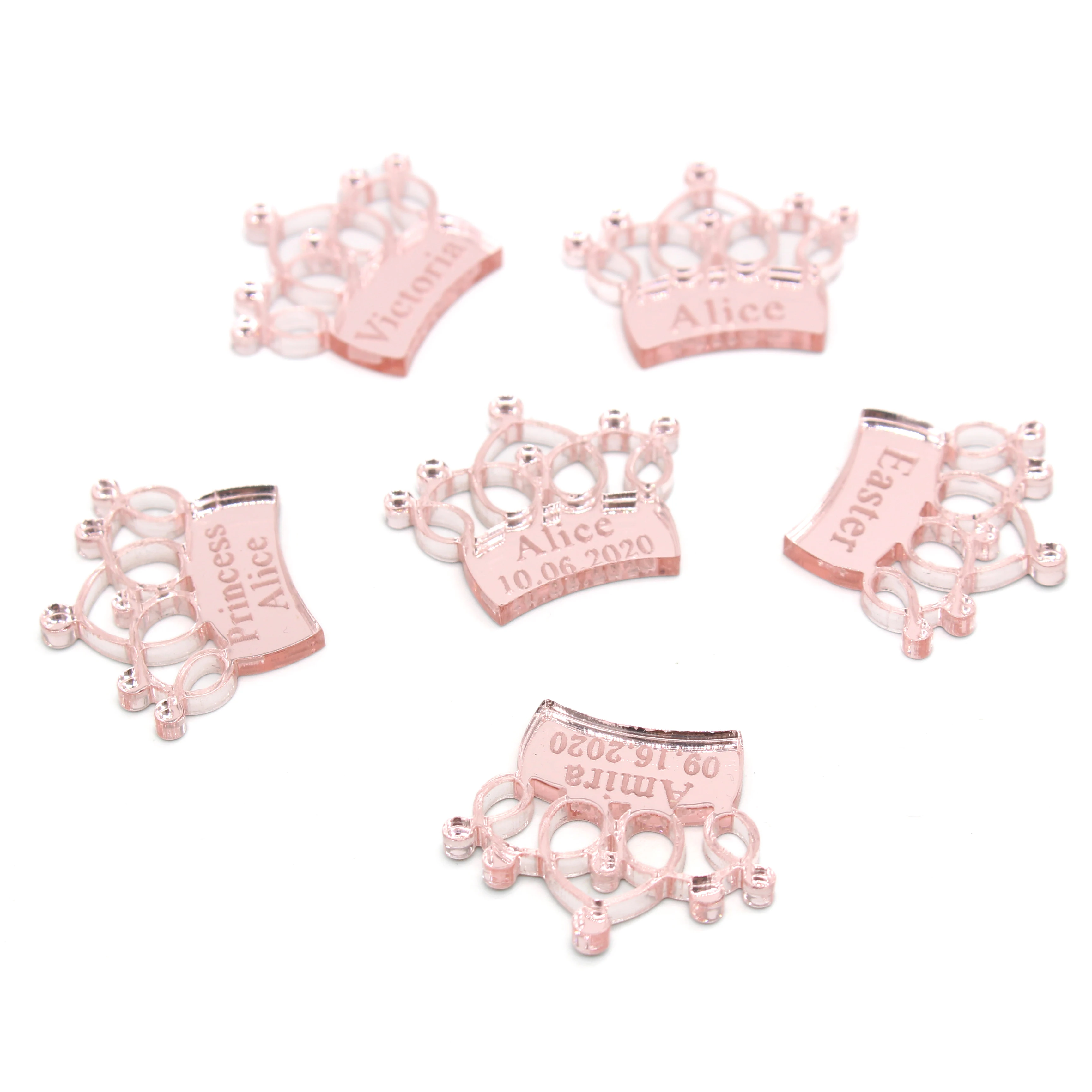 50 * Индивидуальные принцесса Baby Shower зеркало Корона стол центральный украшение 1th
