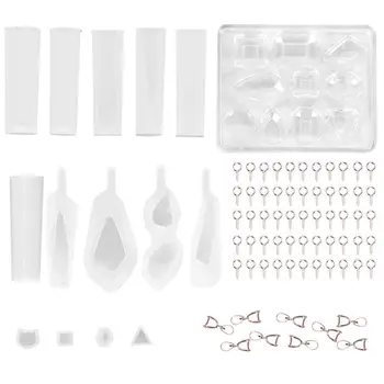 

1Set Silicone Epoxy Stud Earrings Mold Pendant Casting Mould Handmade DIY Crafts Jewelry Making Tools