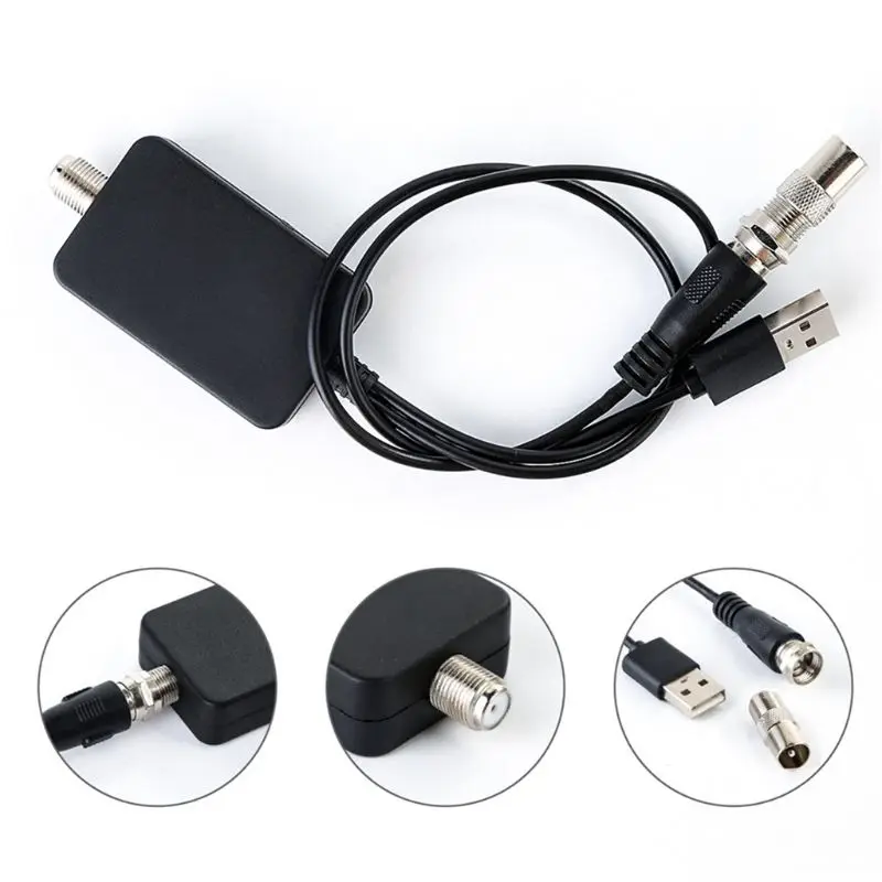 

5V Low Noise USB TV Antenna Amplifier Digital Hd DVBT2 Signal Booster for TV Aerial